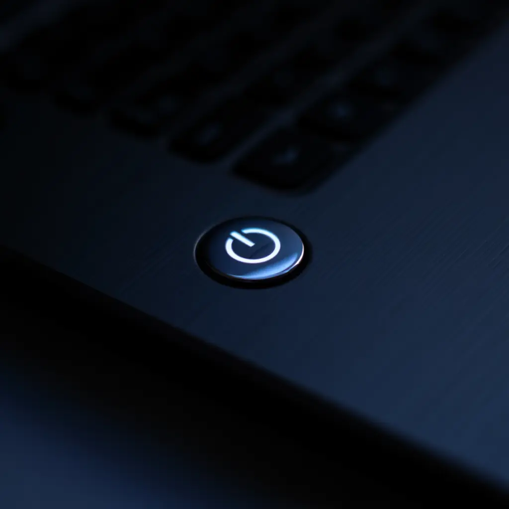 Asus laptop on button