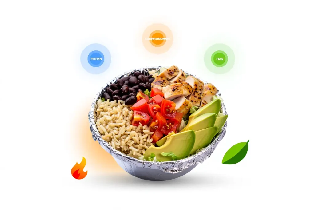 Customize your meal and see exact calories in seconds